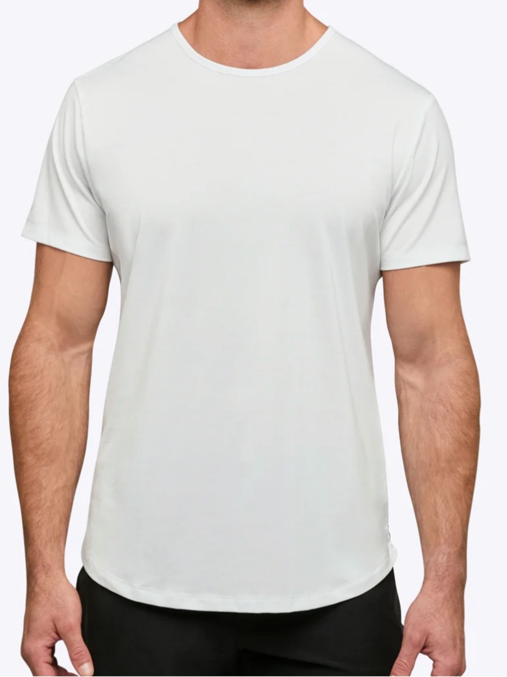 CUTS Curve-Hem White Tee - White